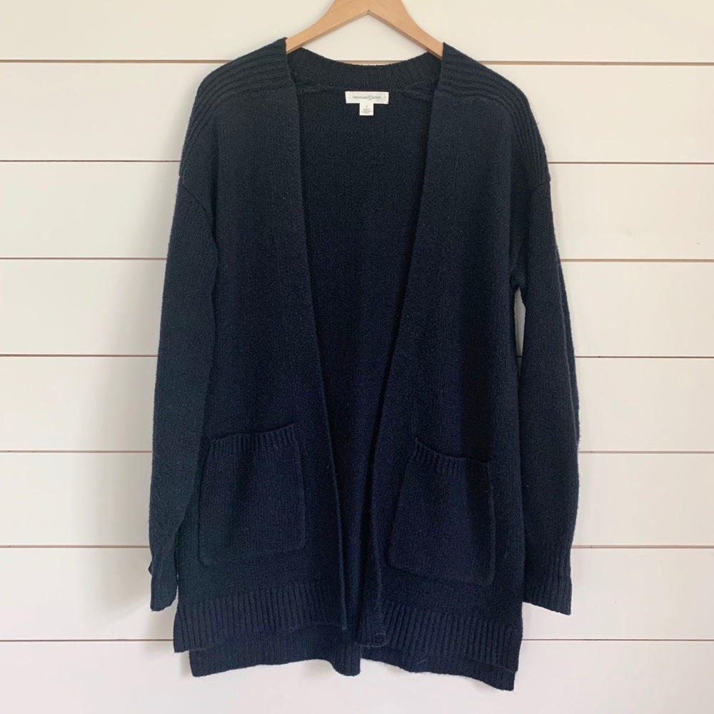 Treasure & Bond Oversized Navy Cardigan Size S